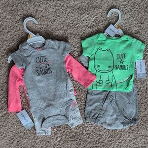 NWT Twin Dinosaur Outfit Sets